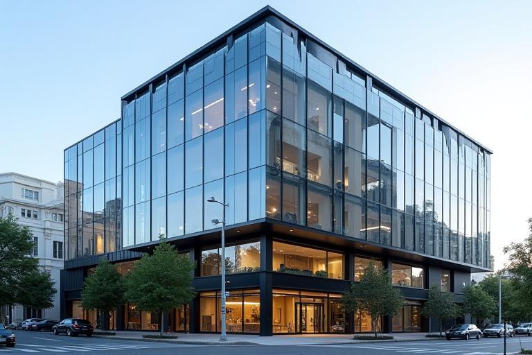 Modern office building exterior in Melbourne